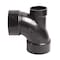 Thrifco Plumbing 4 Inch X 4 Inch X 2 Inch ABS 1/4 Bend Elbow with Low Heel 6792249 - alternate 1